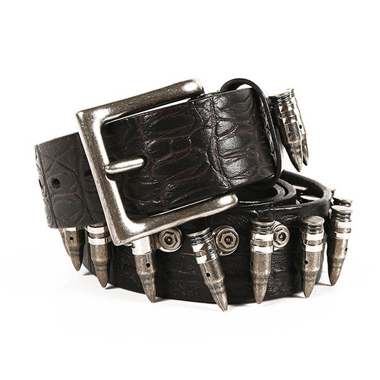 楽天市場】ベルト メンズ 弾丸ベルト V系 ベルト スタッズベルト 本皮