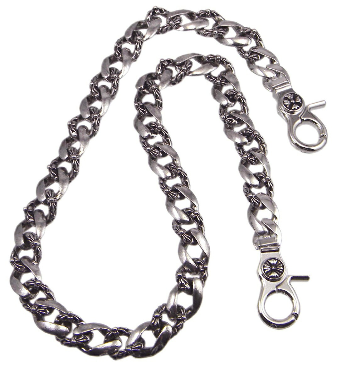 楽天市場】ウォレットチェーン 燻しシルバー重厚喜平ファンシーリンク