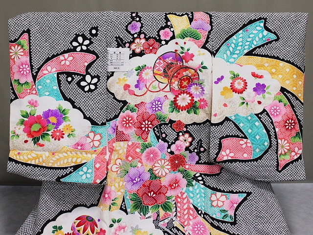 楽天市場】女の子用正絹初着 染絞り柄のお宮参りきもの 正絹初着 女児