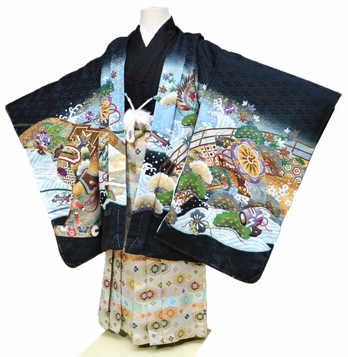 楽天市場】七五三 753 着物 男の子 袴 セット 3歳羽織袴 フルセット 鷹