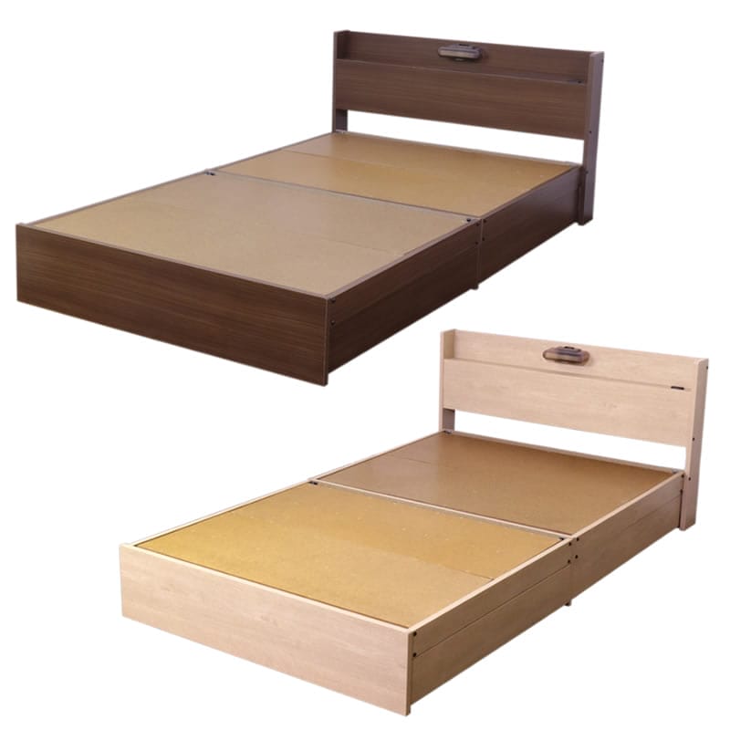 楽天市場】ベッド 【フレームのみ】 棚 照明 コンセント 引出付き