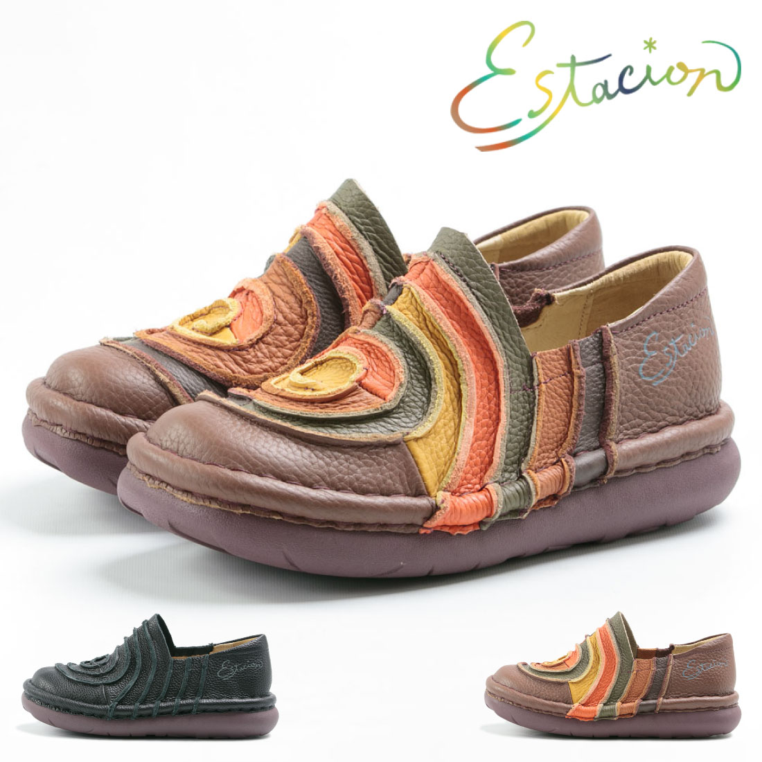 楽天市場】【PT10倍】 エスタシオン 靴 スリッポン うずまき マルチ