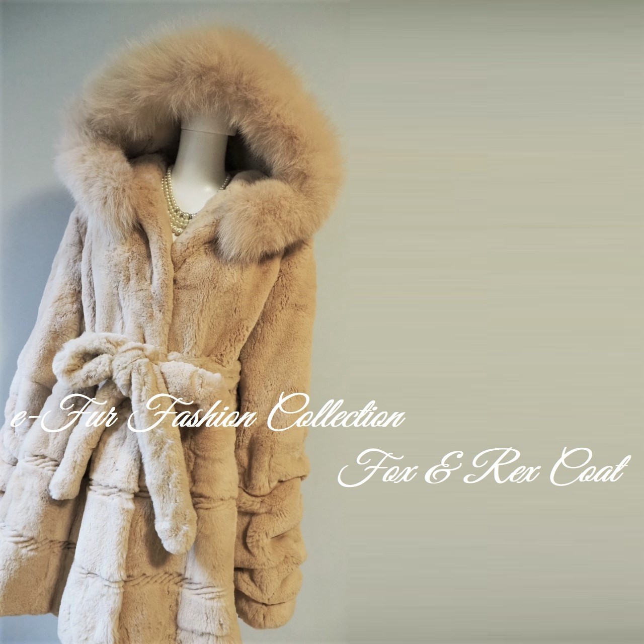 楽天市場】ベージュフォックスファー＆レッキス毛皮コート リアル