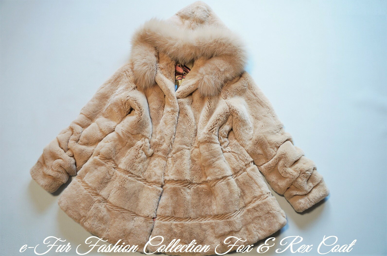 楽天市場】ベージュフォックスファー＆レッキス毛皮コート リアル