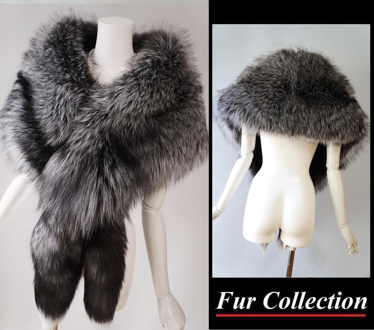 楽天市場】シルバーフォックスファーストール 毛皮ケープ ファー