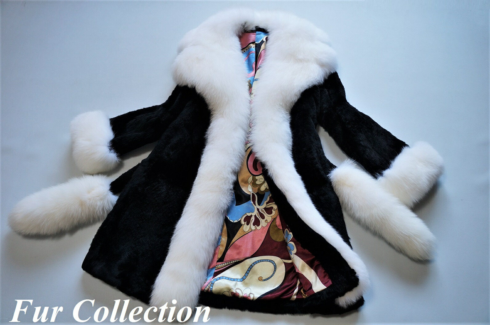 楽天市場】白ホワイトフォックスフ毛皮×シェアードラパンファーコート