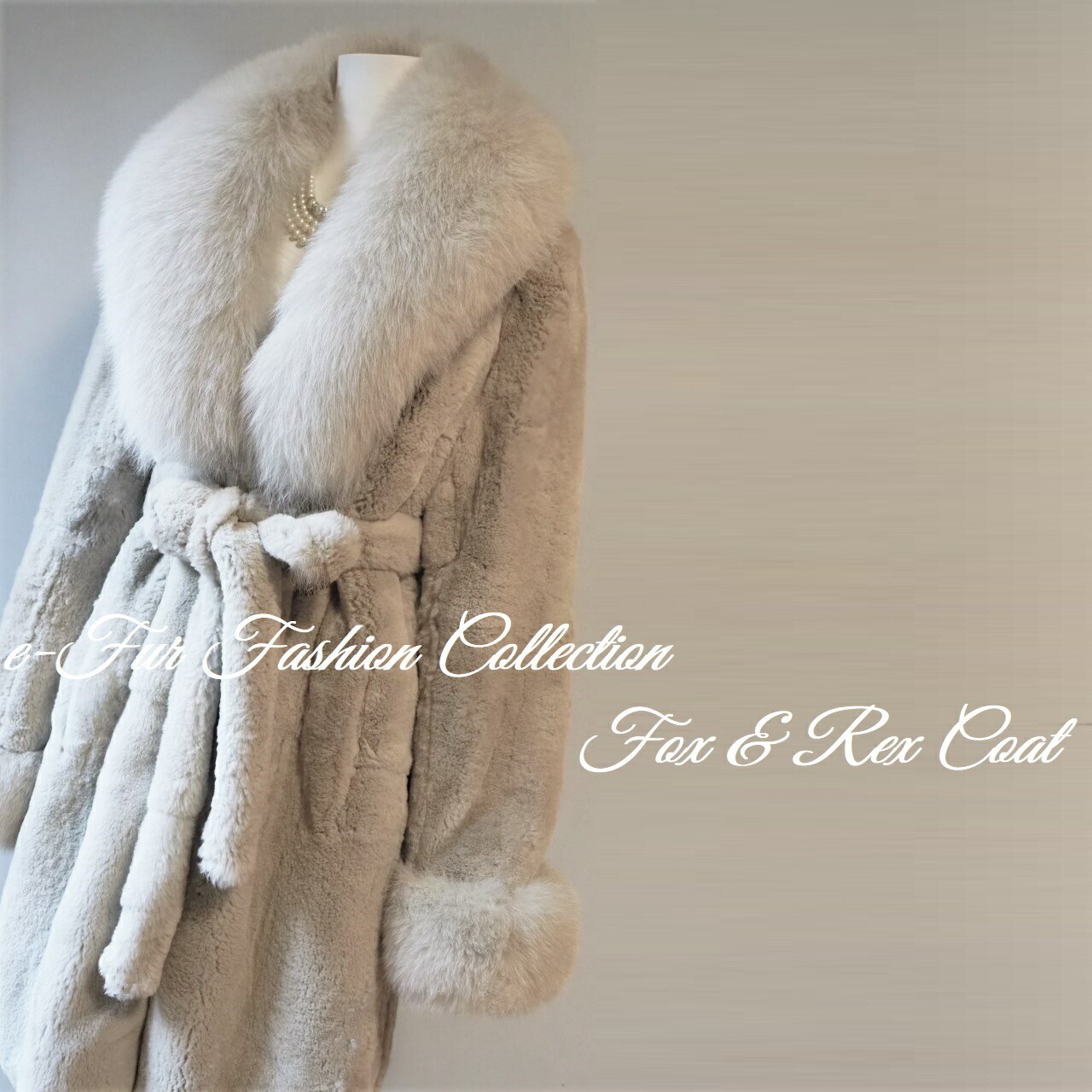 楽天市場】ふかふかグレージュフォックスファー＆レッキス毛皮コート