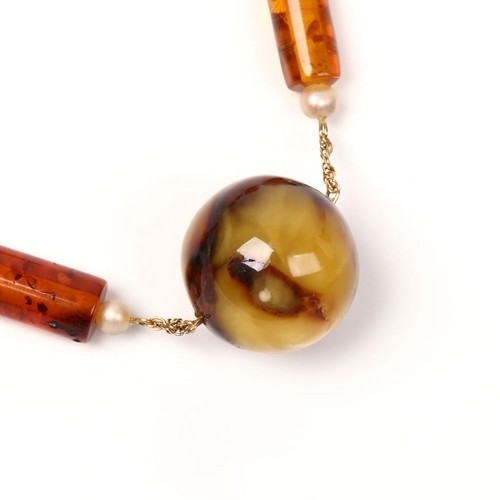 楽天市場】＼3月3日まで臨時休業中／虎琥珀 ネックレス 41cm イエロー