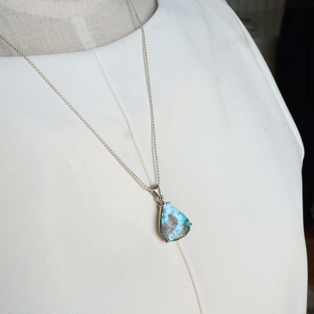 楽天市場】ターコイズ ペンダントトップ 天然石 トルコ石 シルバー925