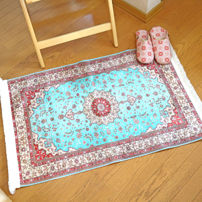楽天市場】トルコ製 玄関マット滑り止め エスニック ラグマット