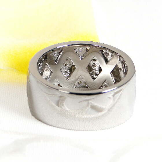 楽天市場】Pt900/K18YG【0.75ct】プリンセス＆ラウンド 幅広 リング