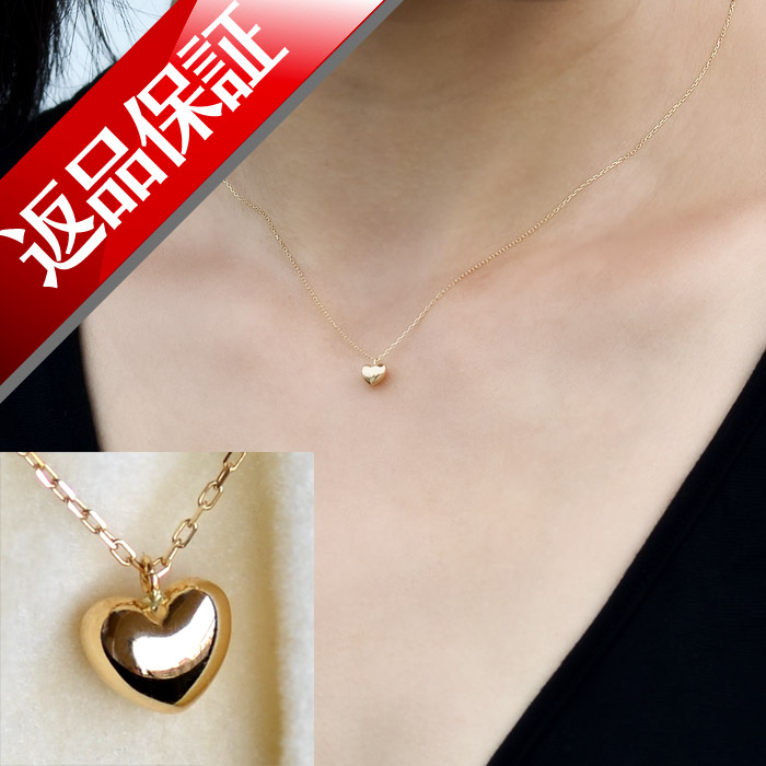 楽天市場】ハート ネックレス 18金 18k ペンダント レディース