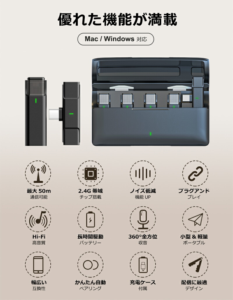 楽天市場】セール ワイヤレスマイク ラべリアマイク ライブ配信