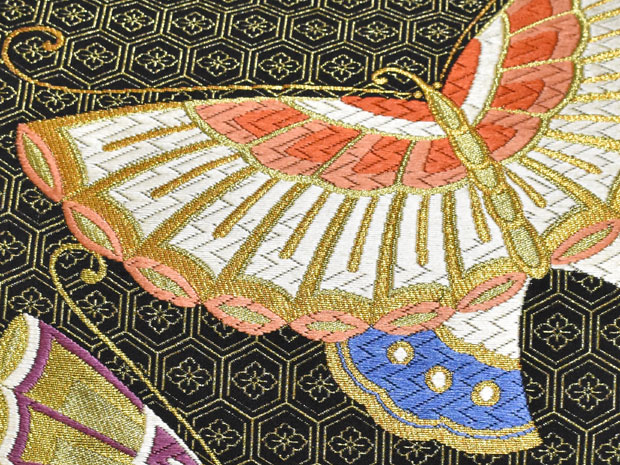 楽天市場】西陣織 芳彩織謹製 高級袋帯 振袖用 蝶々 全通【お仕立代