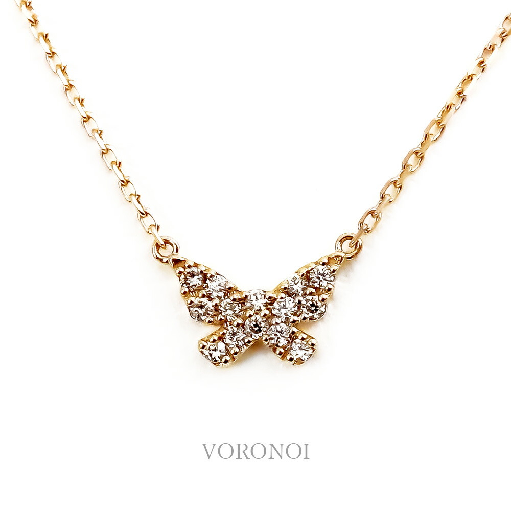 楽天市場】K10 ダイヤモンド 計0.07ct 蝶々 バタフライ モチーフ