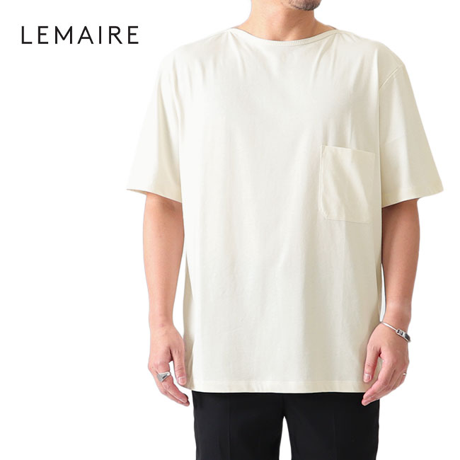 楽天市場】LEMAIRE ルメール 胸ポケット ボートネックTシャツ M183