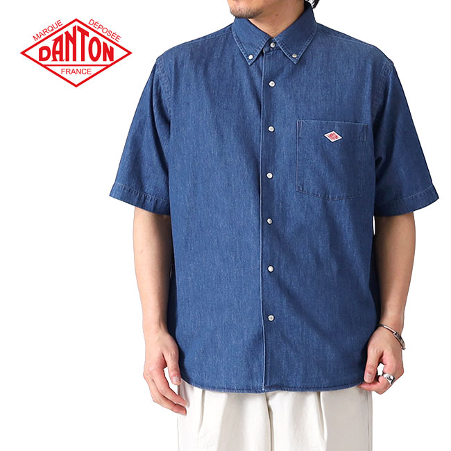 楽天市場】DANTON ダントン ダンガリー ボタンダウン デニムシャツ DT