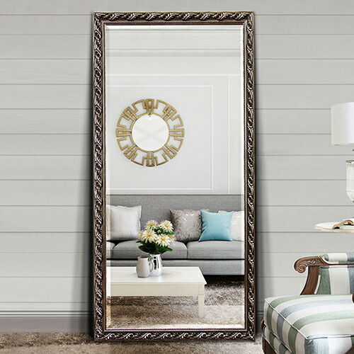 楽天市場】スタンドミラー ゴールド 大幅 ミラー 鏡 全身 優雅 姿見鏡