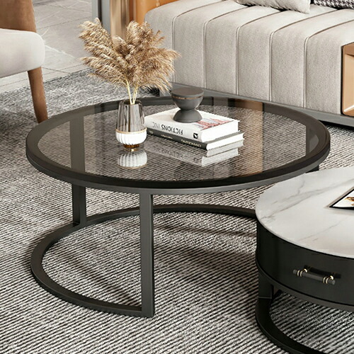 楽天市場】ネストテーブル セラミック ホワイト 座卓 幅70+50cm 金属