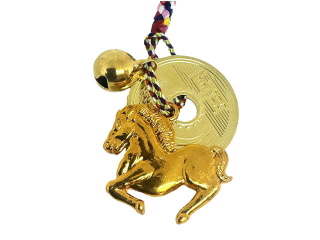 楽天市場】【即納】 36795 招福干支五円（ご縁）根付 午 ウマ年さらに