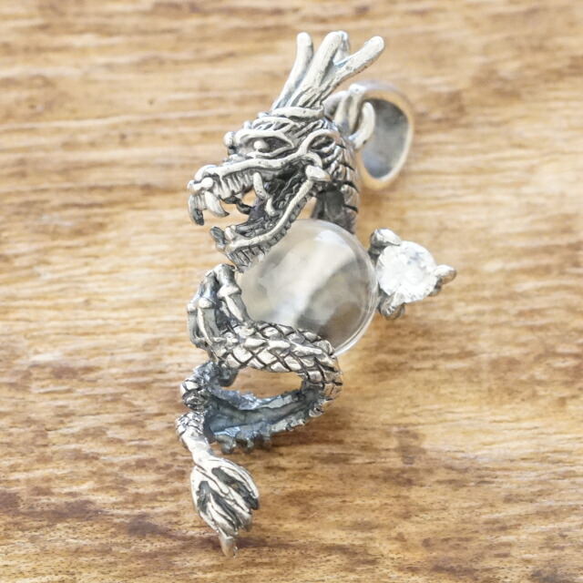 楽天市場】龍 ドラゴン ペンダント トップ ネックレス シルバー925