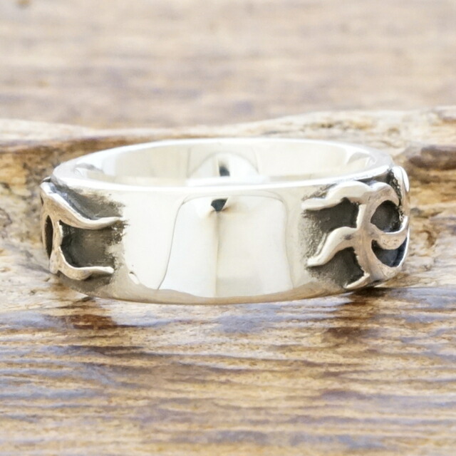 AQUA SILVER シルバー925 波 トライバル バイカー SV925 AQUA SILVER