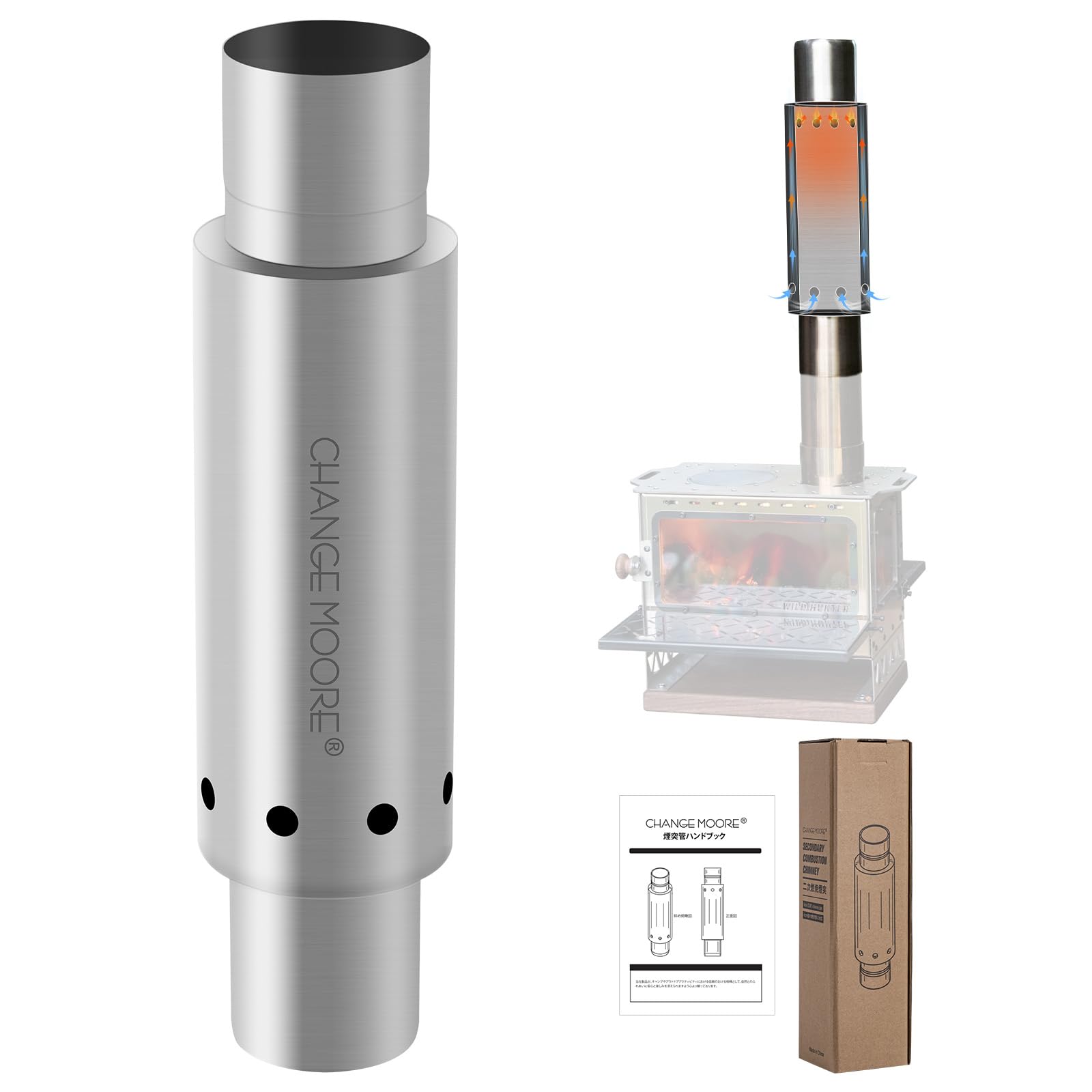 楽天市場】【楽天1位】FIELDOOR 薪ストーブ用 延長煙突パイプ 直径6cm