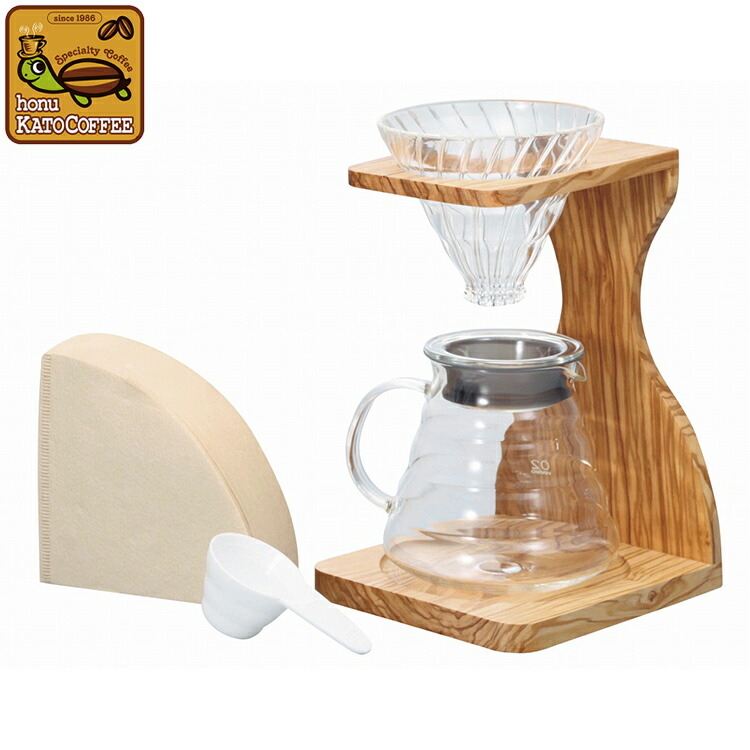 楽天市場】［お取り寄せ商品］V60オリーブウッドスタンドセット/ハリオ