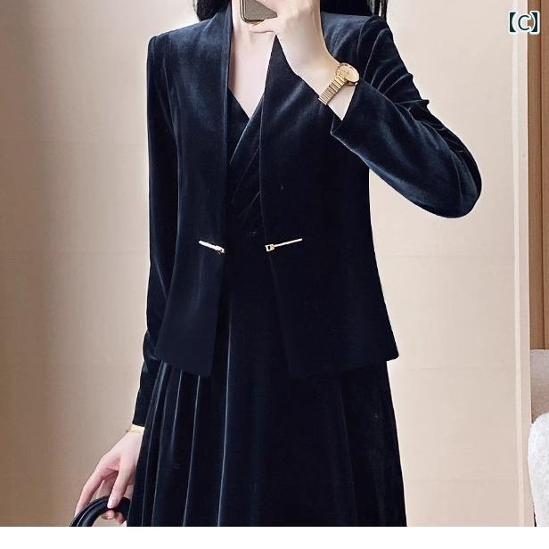 楽天市場】ベロア ジャケット レディース ブレザー ベルベットスーツ