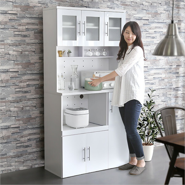 楽天市場】【1日限定☆枚数限定クーポン配布】 食器棚 コンセント付き