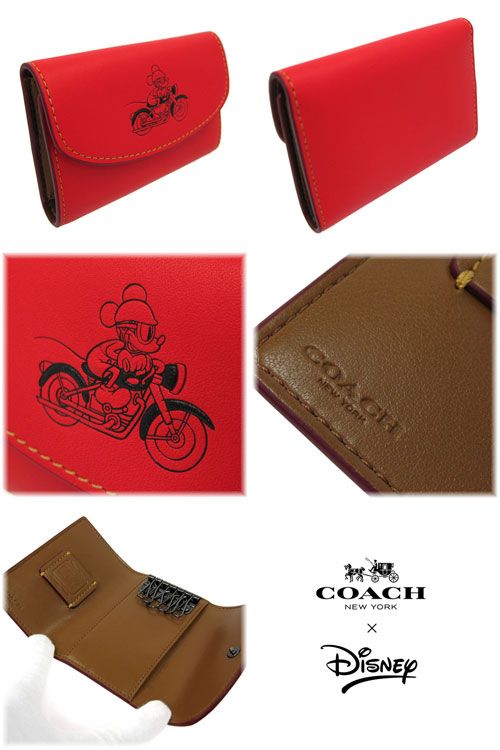 楽天市場】コーチ キーケース COACH ミッキーマウス レザー 6連キー