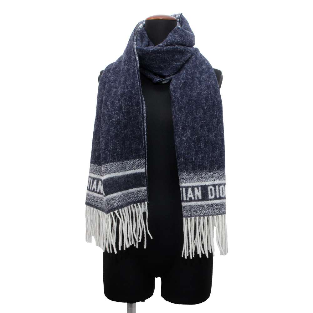 楽天市場】クリスチャン・ディオール マフラー オブリーク カシミア