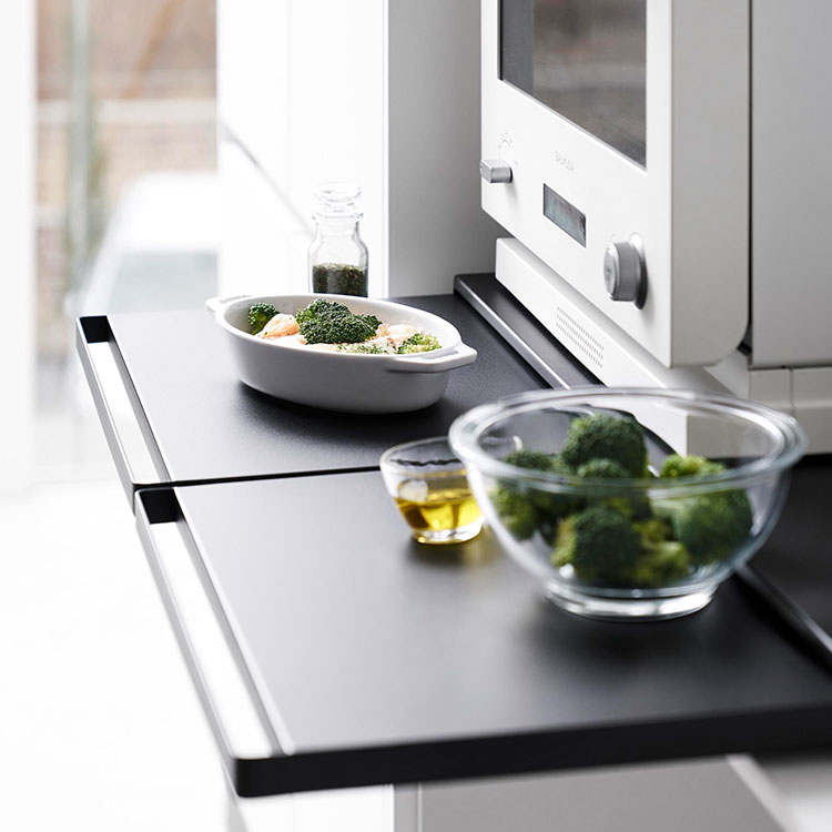 楽天市場】レンジ下 収納 ラック キッチン家電下スライドテーブル W80