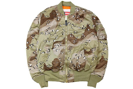 楽天市場】ALPHA BLOOD CHIT MA-1 JKT(MJM21300C1/CHOCOLATE CHIP CAMO