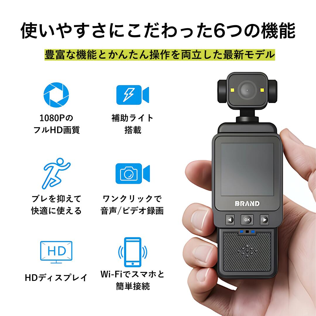 楽天市場】ハンディ カメラ ハンディカメラ ポータブル 多機能