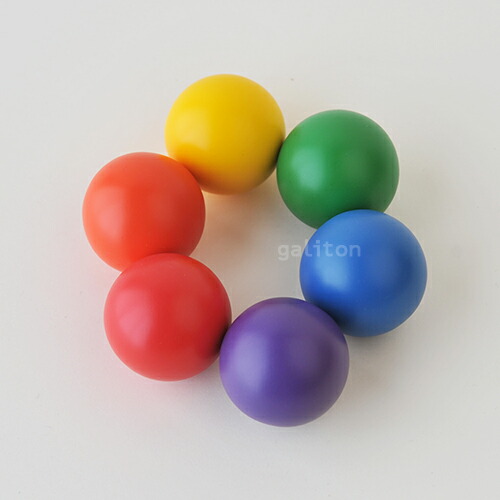楽天市場】童具館 カラーボールの球セット（6色×各1個） 計6個 : 木の