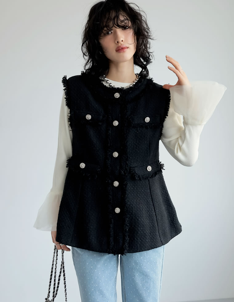 楽天市場】【期間限定！10%OFFクーポンで5399円】ツイードフリンジ