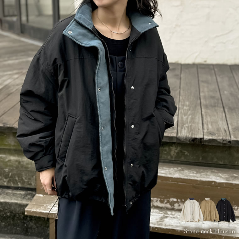 楽天市場】【SPECIAL FAIR】配色スタンドネック中綿ブルゾン