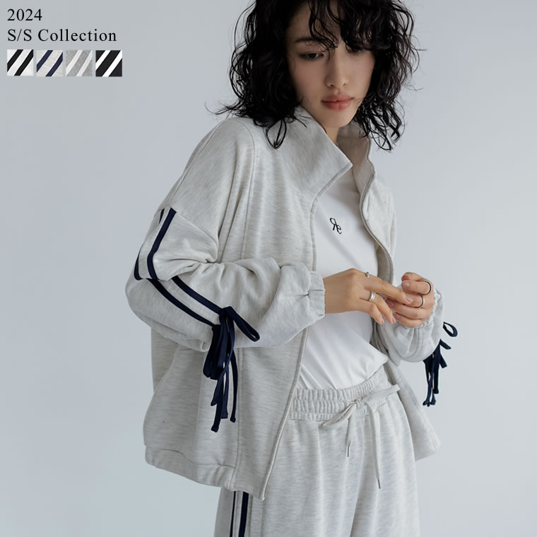 楽天市場】【OUTLET】M/Lサイズ裏毛サイドラインリボンブルゾン