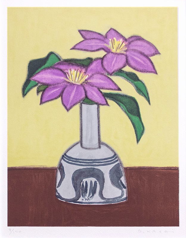 最特価、【真作】笠井誠一 静物 リトグラフ、直筆サイン入 最特価