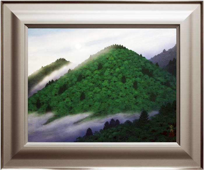 楽天市場】遠山幸男『緑景』日本画 P10（10号） : 内田画廊