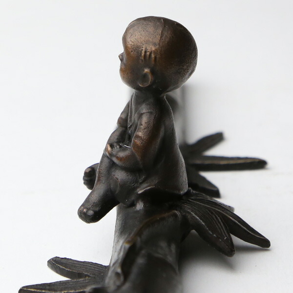 楽天市場】文鎮 ペーパーウエイト 高岡銅器 童 〜竹と僕〜下尾治彦 作