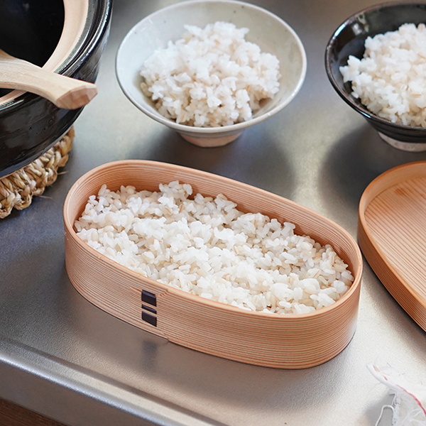 楽天市場】曲げわっぱ 弁当箱 小判型スリム 栗久 わっぱ弁当 国産 日本