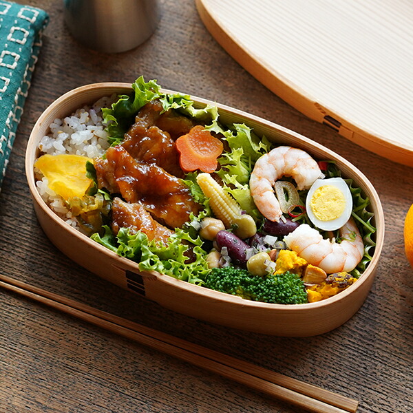 楽天市場】曲げわっぱ 弁当箱 小判型スリム 栗久 わっぱ弁当 国産 日本