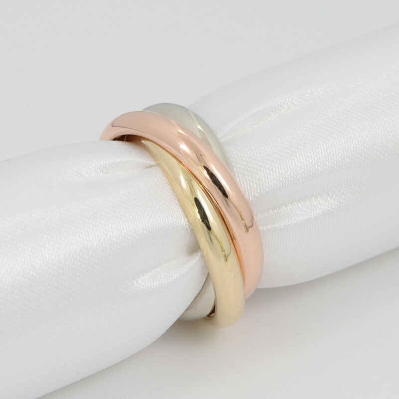 楽天市場】ティファニー 3連 リング K14KT 10号 指輪 TIFFANY&Co