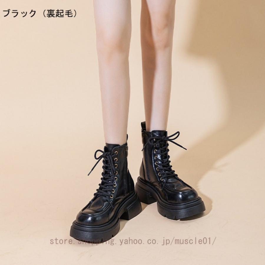 楽天市場】厚底 本革バイクブーツ おしゃれ 街歩きにも最適 厚底レース