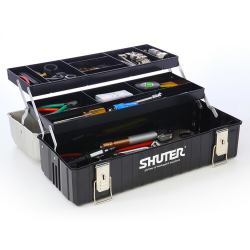 楽天市場】工具箱 ツールボックス 整理 持ち運び 2段トレー付き