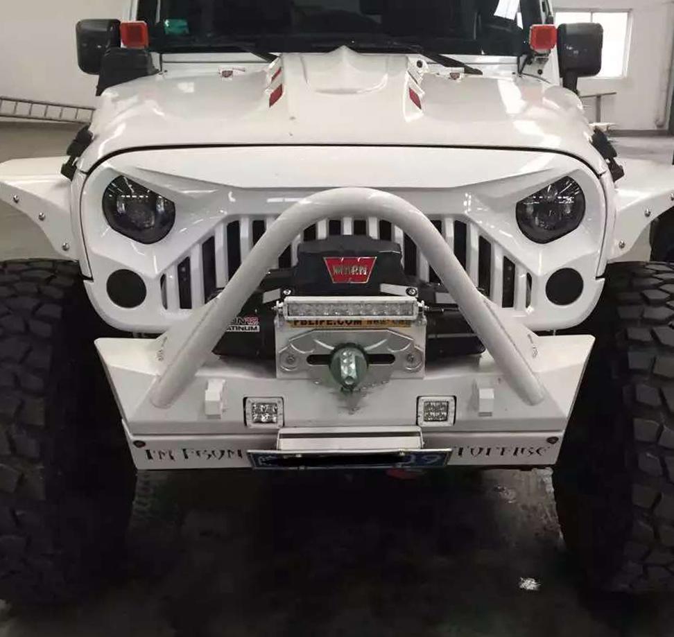 楽天市場】ジープ ラングラー JK アングリー フロント グリル ANGRY