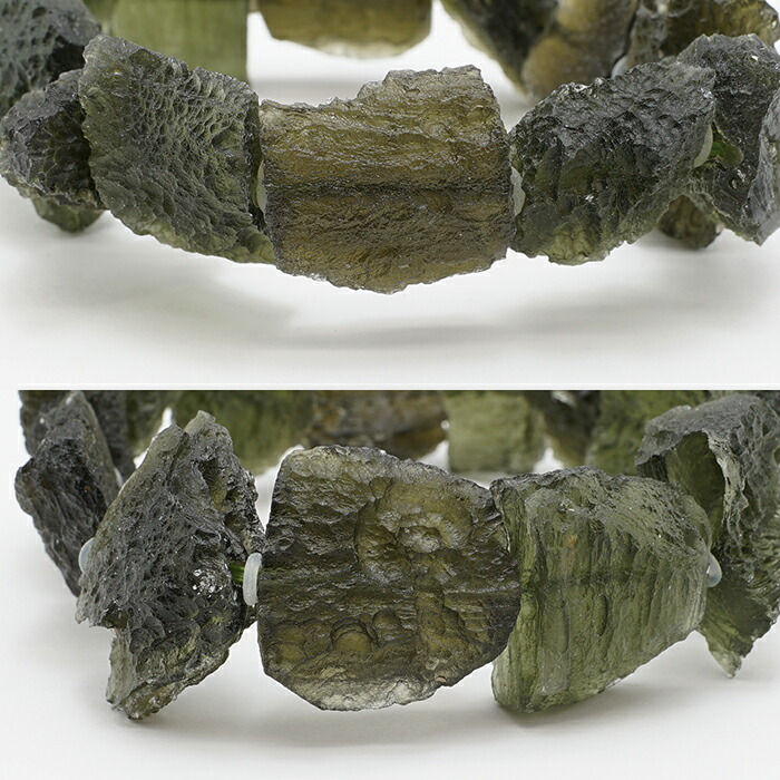 楽天市場】モルダバイト 原石 ブレスレット 50.2g チェコ産 【一点物