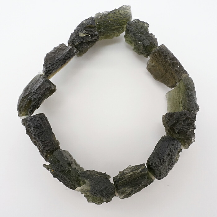 楽天市場】モルダバイト 原石 ブレスレット 50.2g チェコ産 【一点物